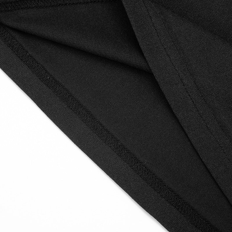 Asymmetric One Shoulder Top And Pant Set - Black - 5
