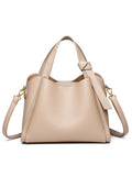 Slouchy Knot Handle Tote with Crossbody Strap - Beige