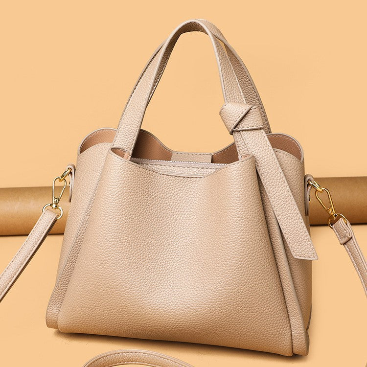 Slouchy Knot Handle Tote with Crossbody Strap