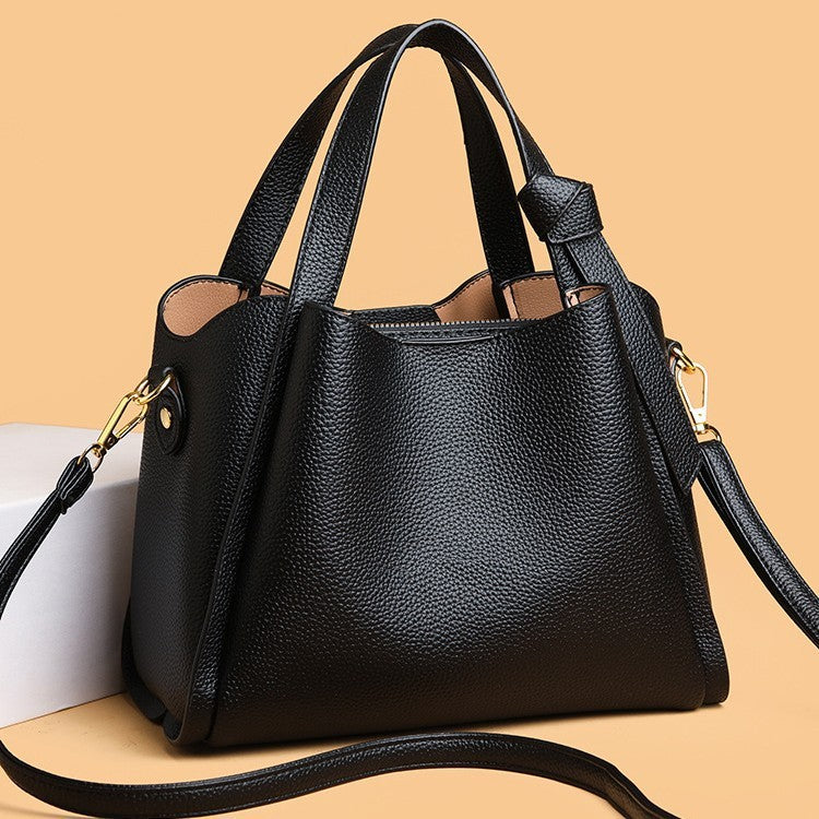 Slouchy Knot Handle Tote with Crossbody Strap