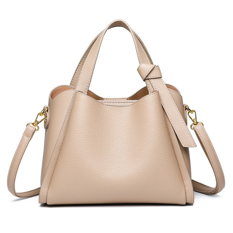 Slouchy Knot Handle Tote with Crossbody Strap