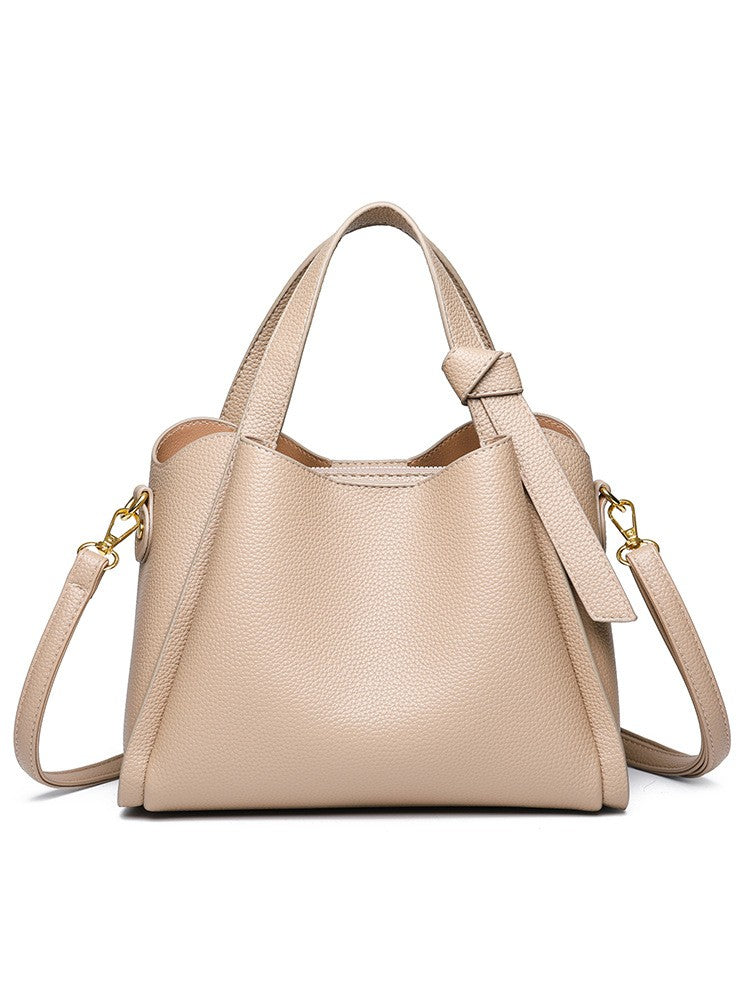 Slouchy Knot Handle Tote with Crossbody Strap