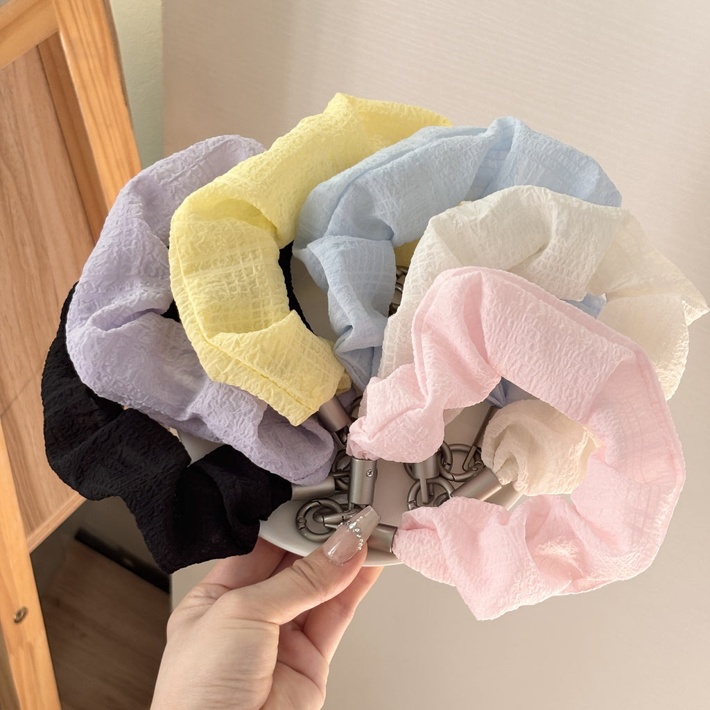 Crinkle Texture Scrunchie Phone Lanyard Strap - Purple - 1