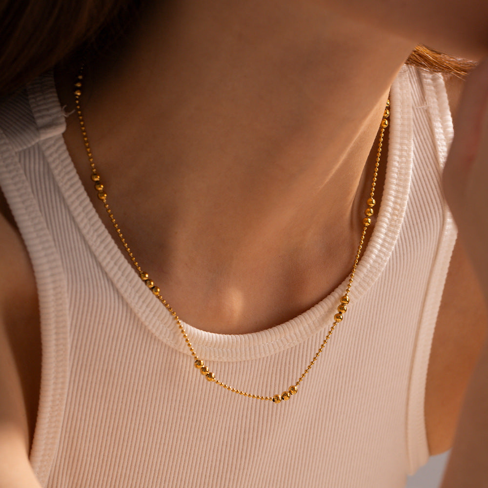 Dainty Ball Bead Layering Necklace - view 1