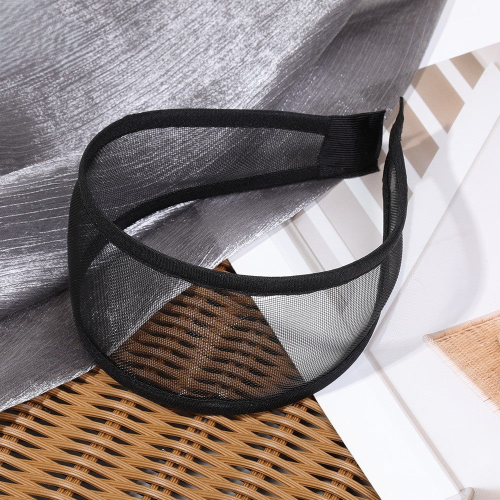 Sheer Mesh Wide Headband for Everyday Styling - Black