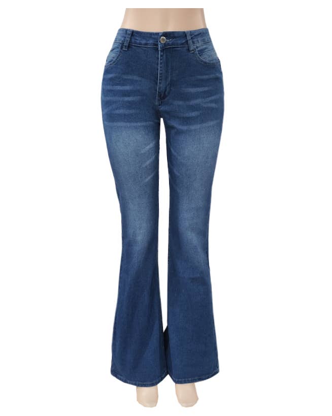High Rise Bootcut Stretch Denim Jeans