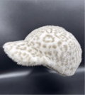 Fuzzy Faux Fur Baseball Cap in Leopard or Colorblock - Leopard