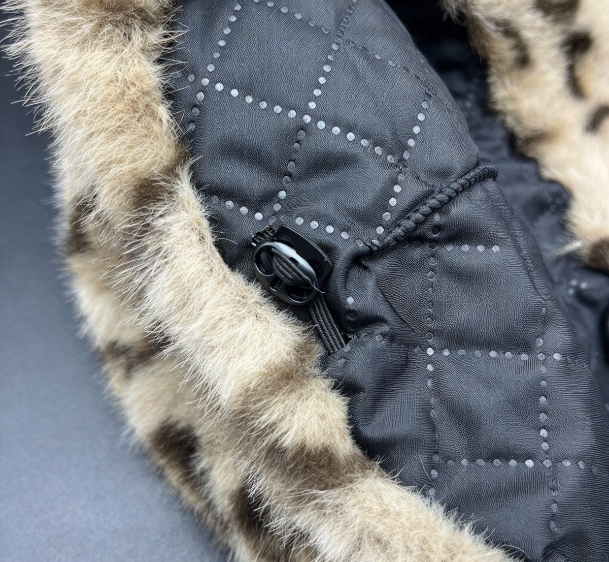 Fuzzy Faux Fur Baseball Cap in Leopard or Colorblock - Leopard - 4