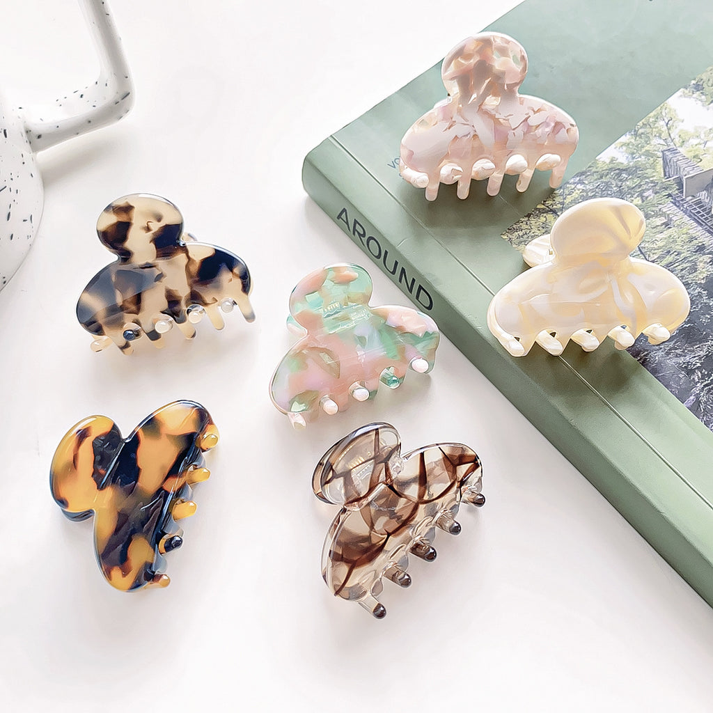 Tiny Flower Acetate Mini Claw Clip