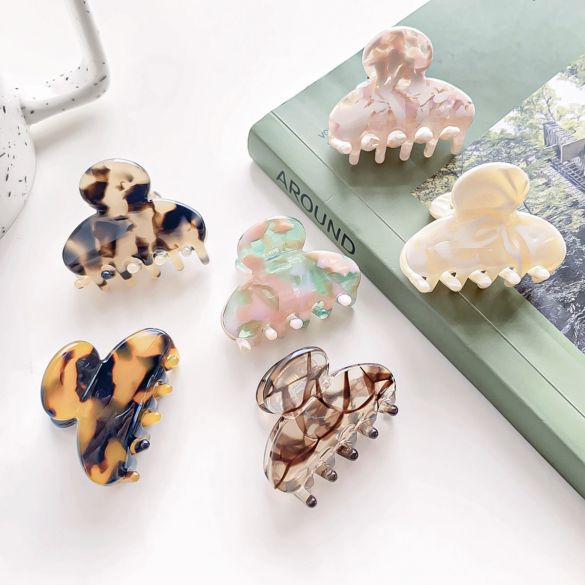 Tiny Flower Acetate Mini Claw Clip