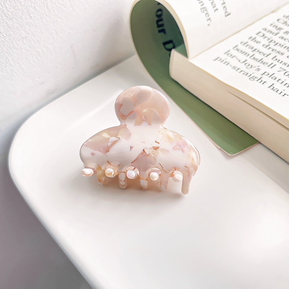 Tiny Flower Acetate Mini Claw Clip - milk_coffee