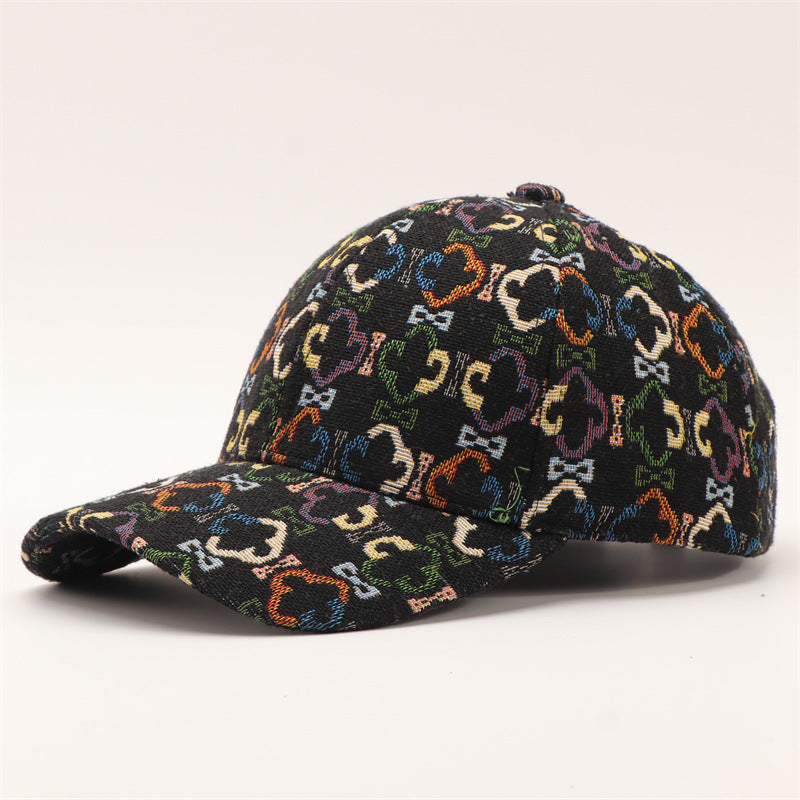 Southwestern Jacquard Woven Baseball Cap - Black