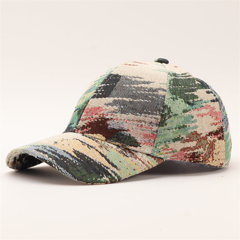 Southwestern Jacquard Woven Baseball Cap - Green