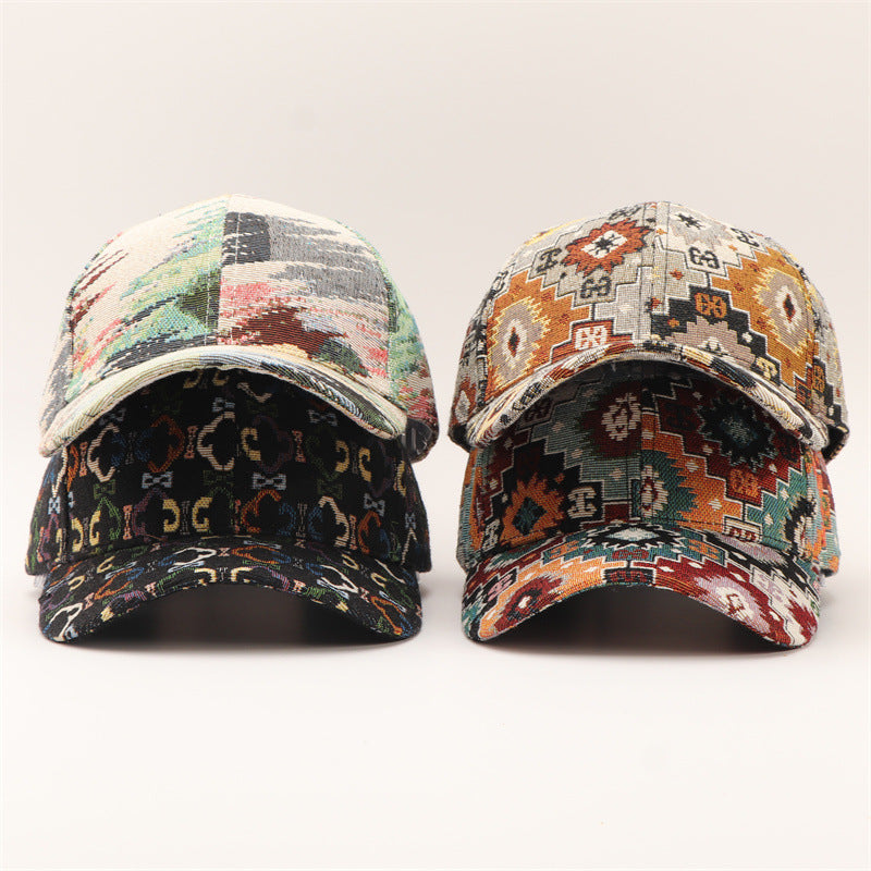 Southwestern Jacquard Woven Baseball Cap - Red - 2