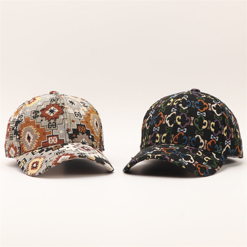 Southwestern Jacquard Woven Baseball Cap - Red - 4