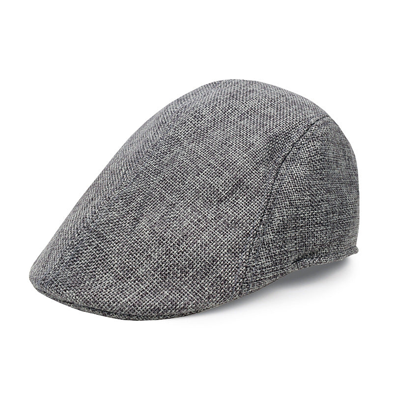 Textured Woven Beret Cap - grey