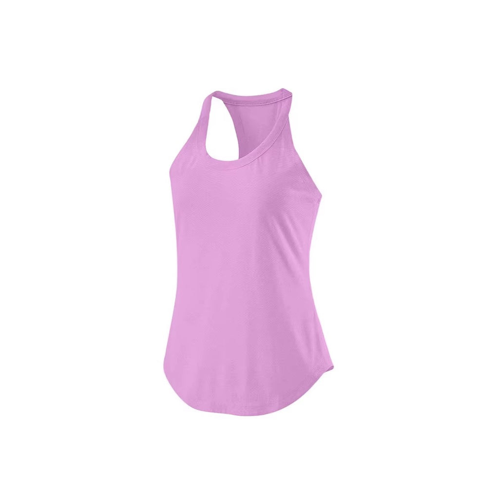 Stretchy Racerback Workout Tank With Built-In Bra