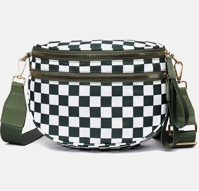 Half Moon Crossbody Sling Belt Bag - CGreen