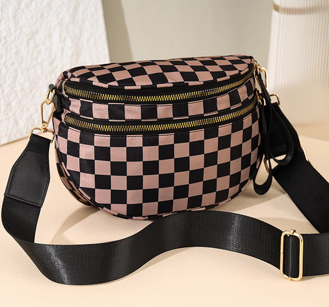 Half Moon Crossbody Sling Belt Bag - Coffee