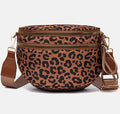 Half Moon Crossbody Sling Belt Bag - Leopard
