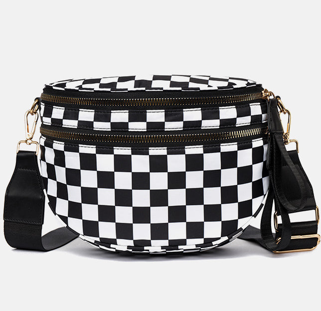 Half Moon Crossbody Sling Belt Bag - White