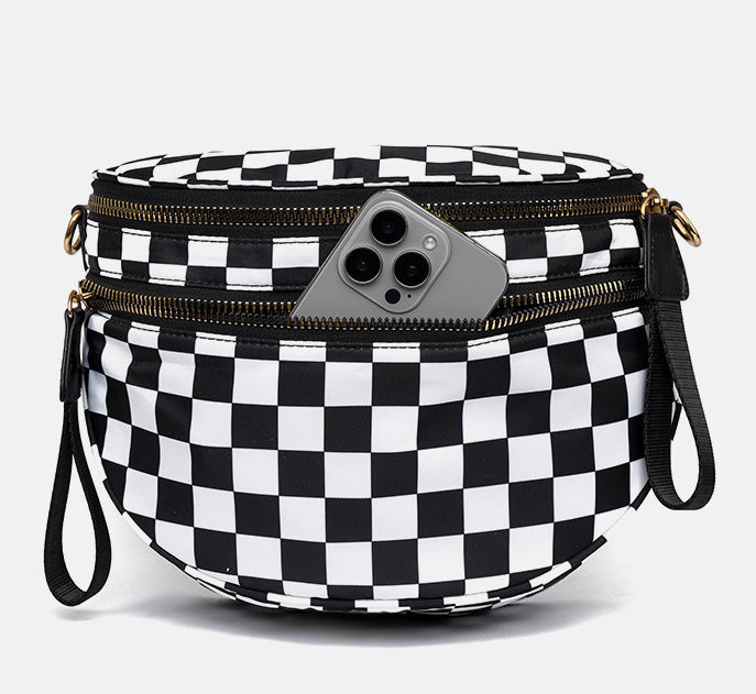 Half Moon Crossbody Sling Belt Bag - White - 4