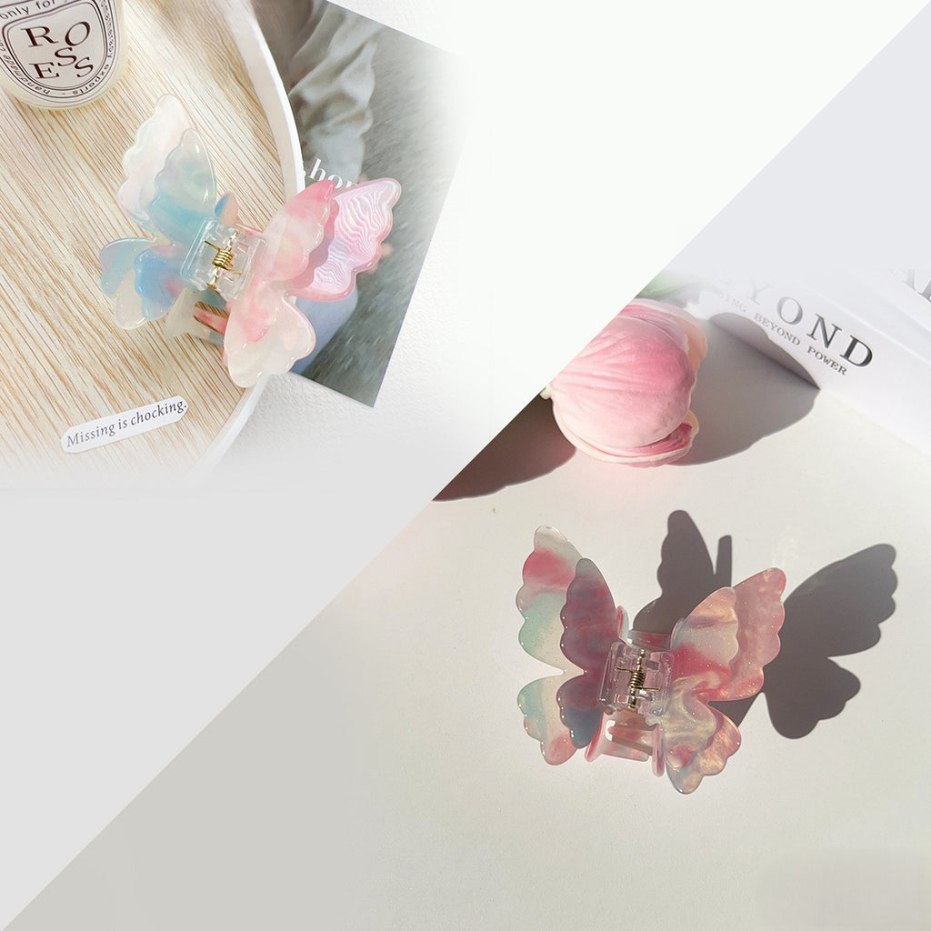 Layered Butterfly Color Changing Claw Clip - Blue_purple