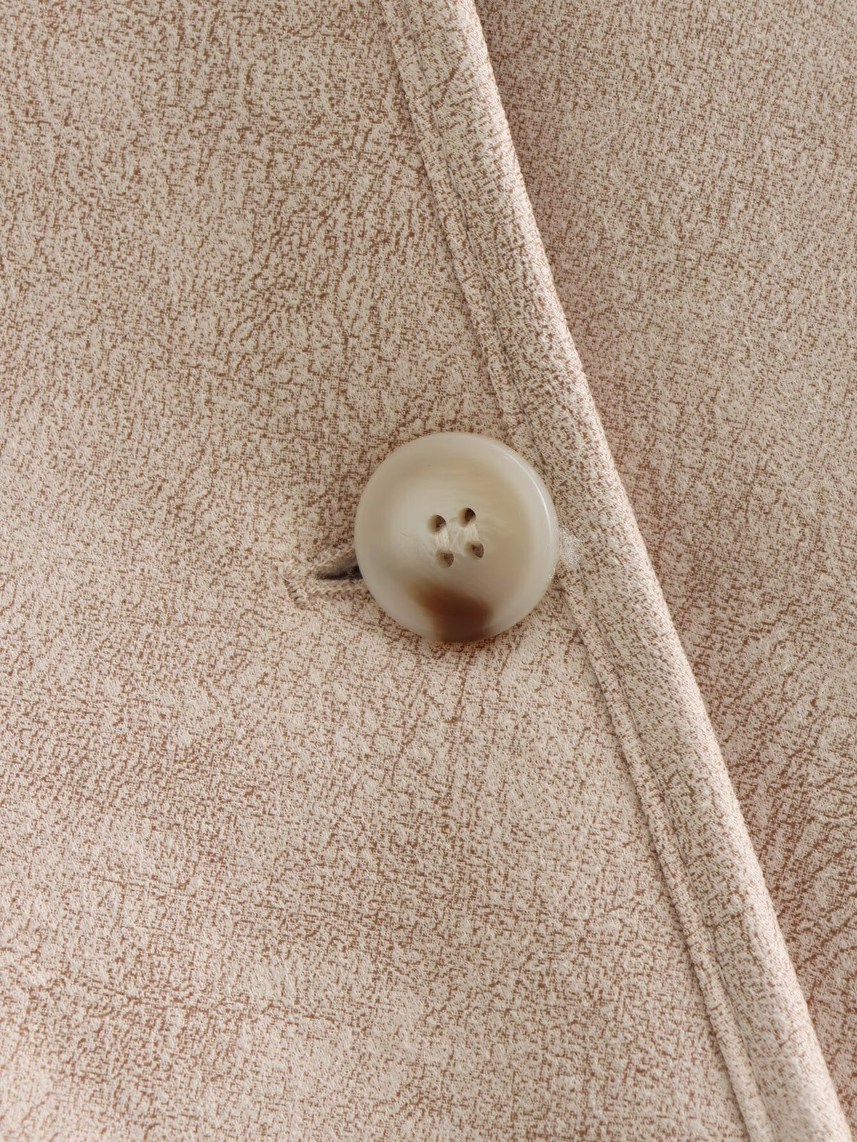 Faux Suede Sherpa Collar Jacket - Apricot - 3