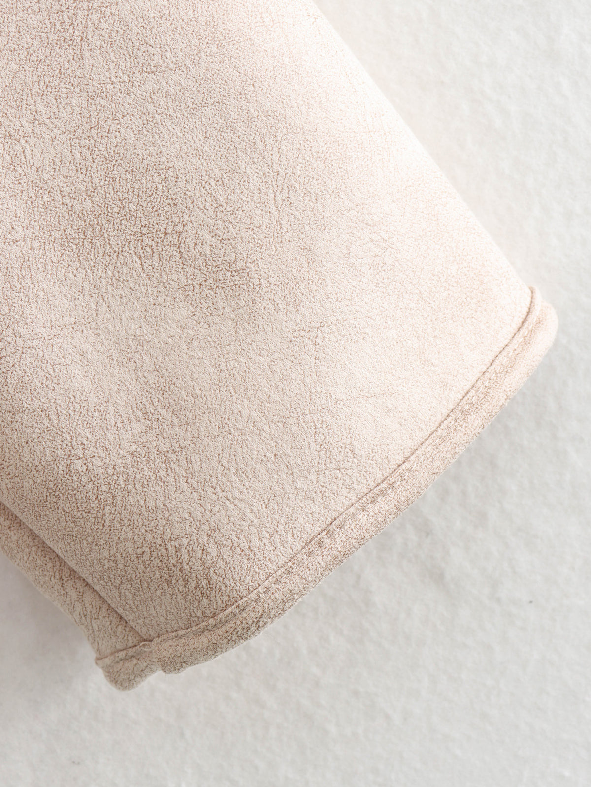 Faux Suede Sherpa Collar Jacket - Apricot - 4