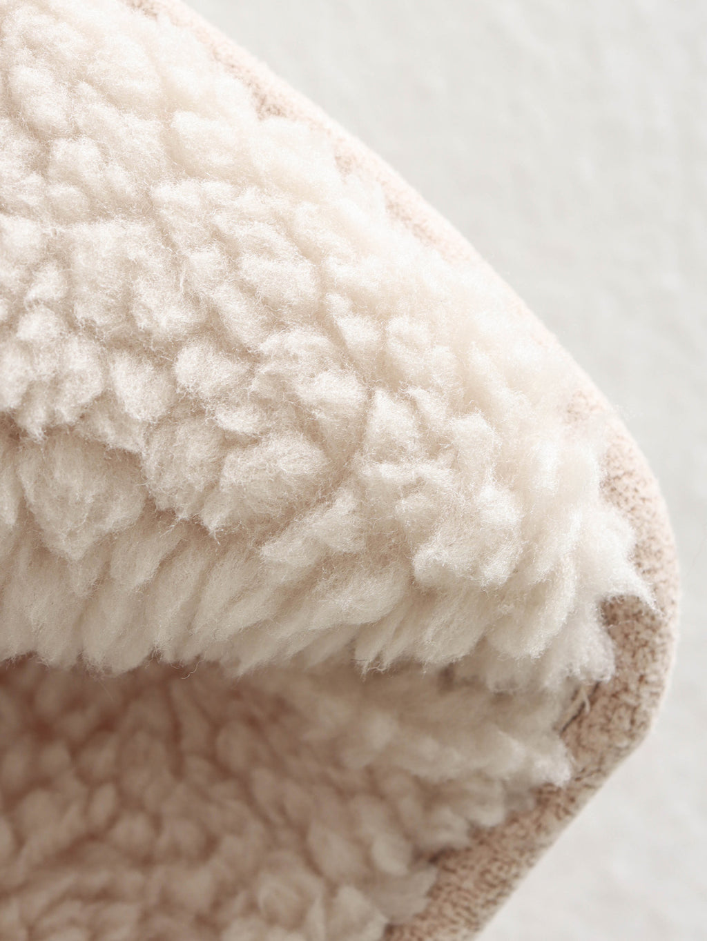 Faux Suede Sherpa Collar Jacket - Apricot - 5