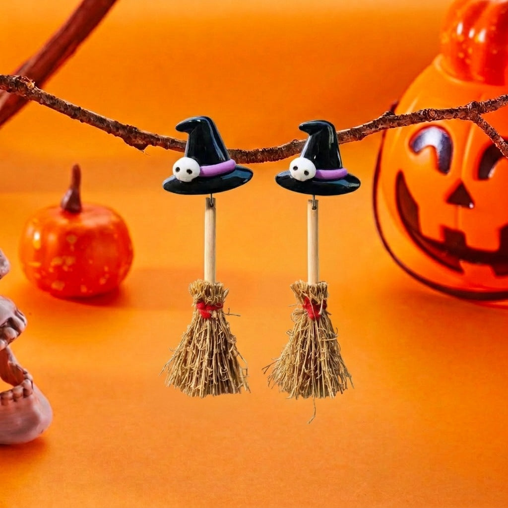 Spooky Charm Resin Statement Drop Earrings - view 1