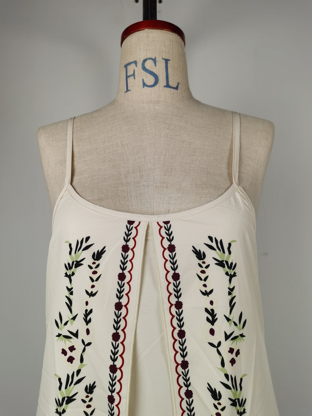 Embroidered Strappy Tiered Maxi Sundress - Beige - 5