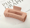 Large Matte Rectangle Hair Claw Clip - KoreanPink