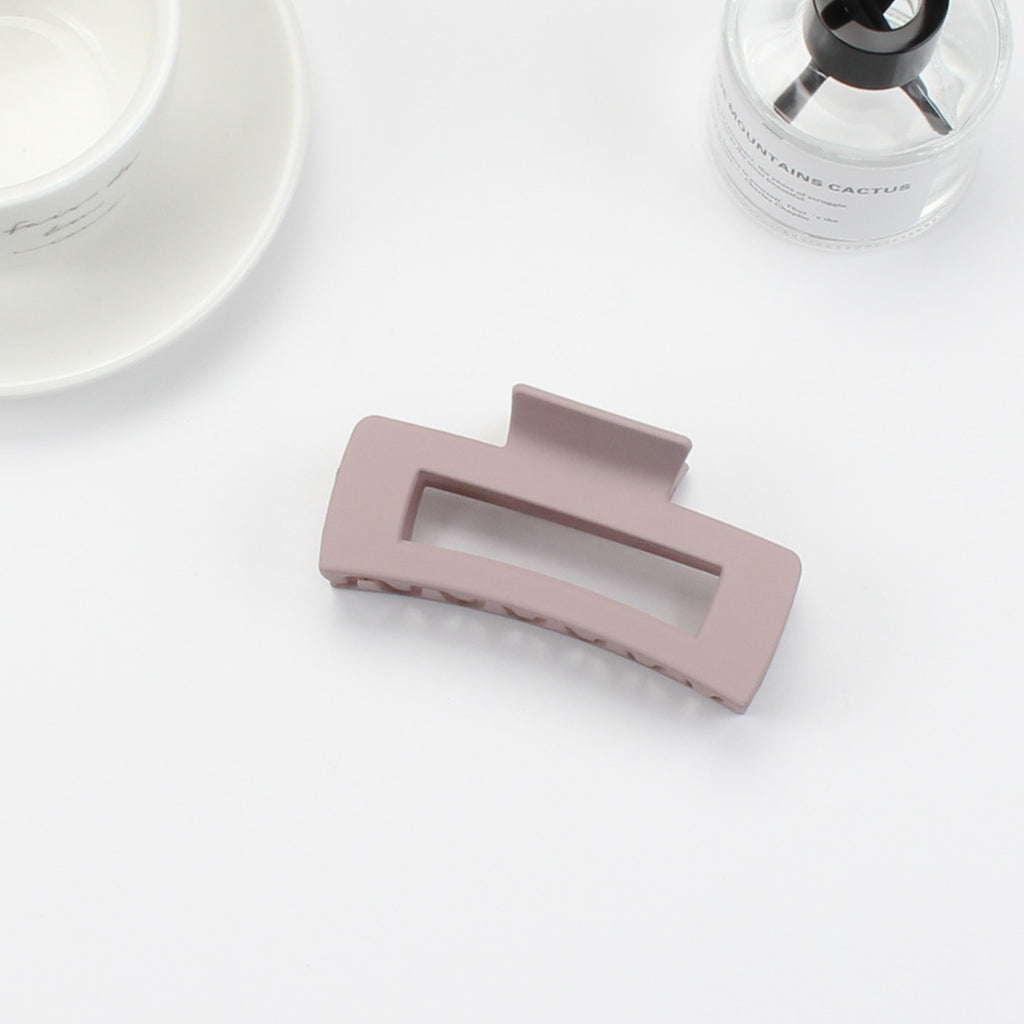 Large Matte Rectangle Hair Claw Clip - LightPurple