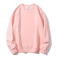 Fleece Lined Drop Shoulder Crewneck Sweatshirt - Pink