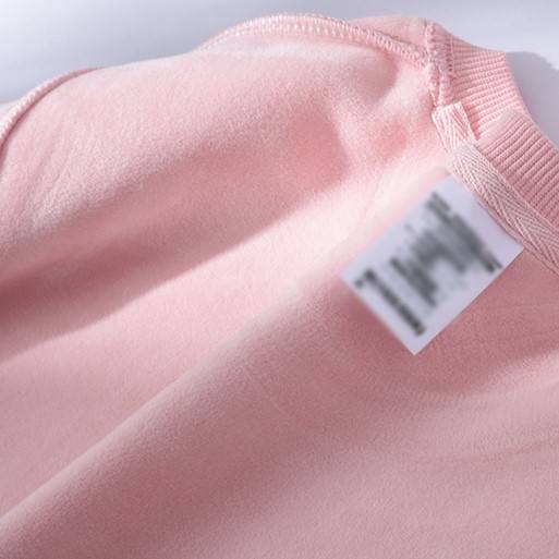 Fleece Lined Drop Shoulder Crewneck Sweatshirt - Pink - 1