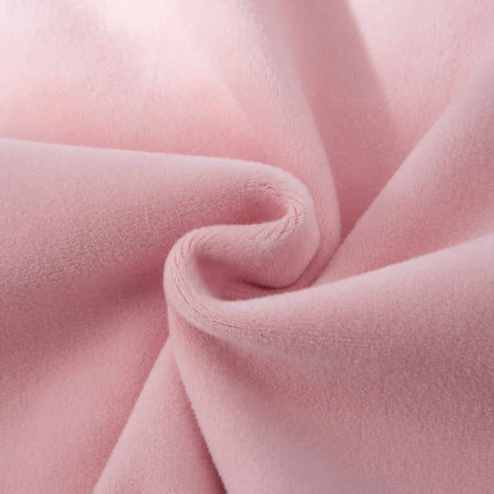 Fleece Lined Drop Shoulder Crewneck Sweatshirt - Pink - 2