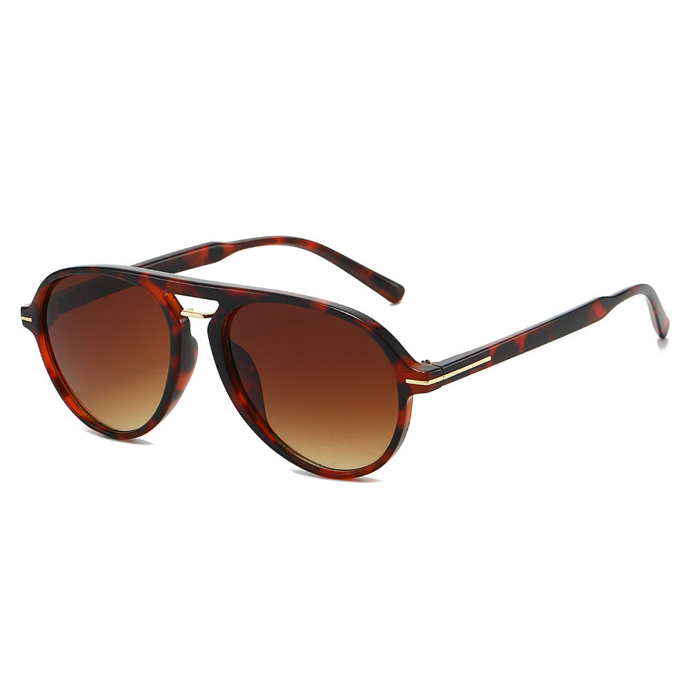 Retro Tinted Lens Aviator Style Sunglasses - C5