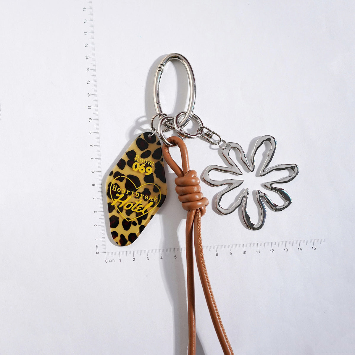 Flower Charm Corded Bag Keychain - NO-4
