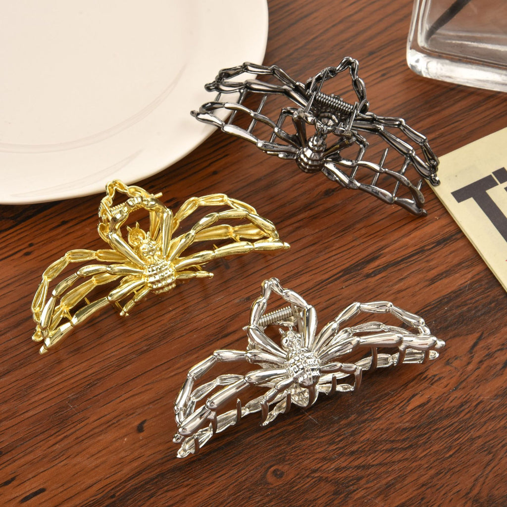 Openwork Metal Spider Halloween Hair Claw