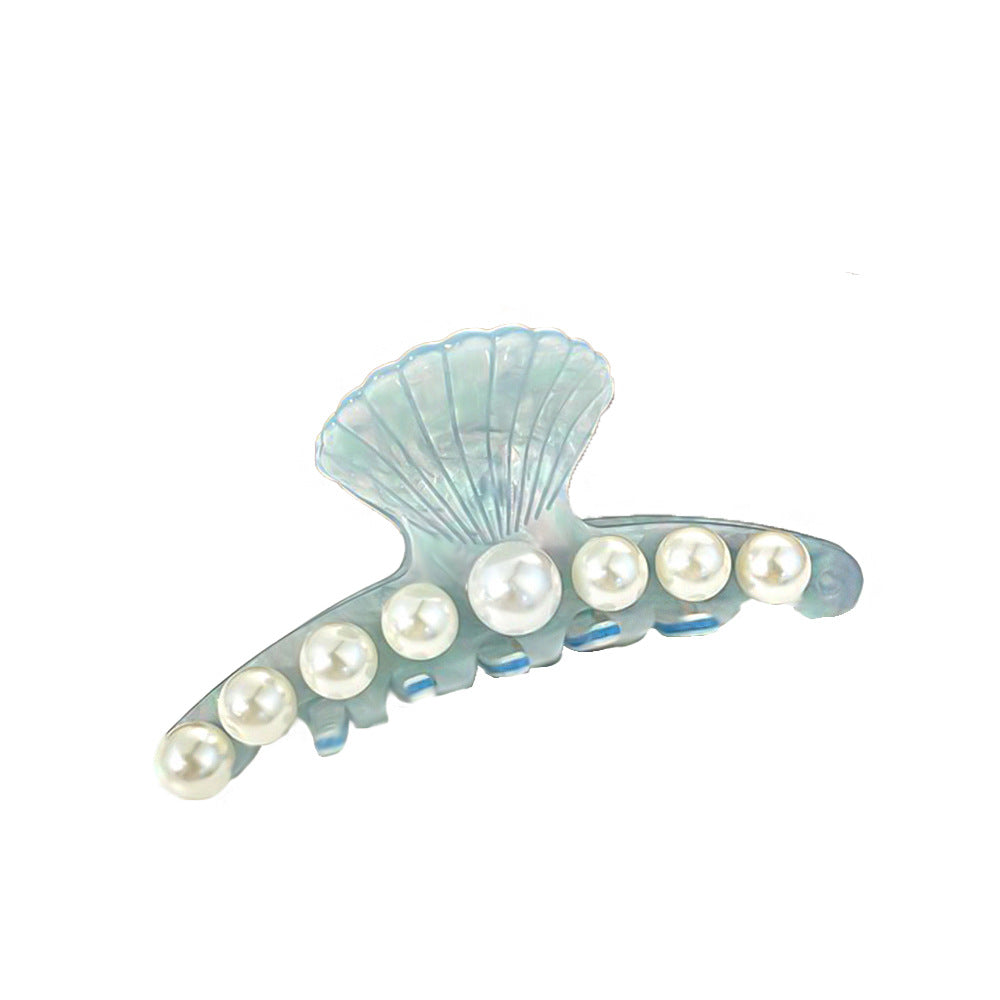 Shell Pearl Trim Acetate Hair Claw - view 1