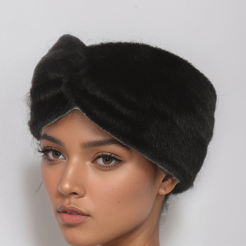 Plush Faux Fur Twist Knot Headband - view 1