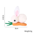 Fluffy Pom Bunny Duckbill Hair Clip - Color_1