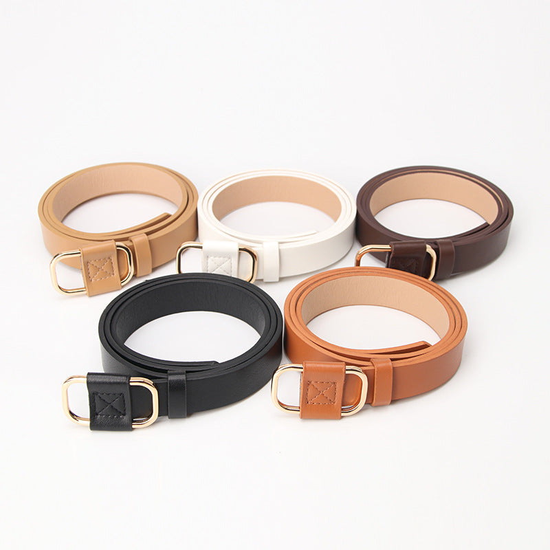 Holeless Adjustable Skinny Faux Leather Belt - view 1