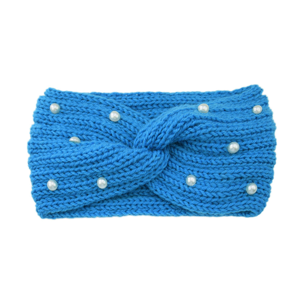 Pearl Dotted Knit Twist Headband - 30RiverBlue
