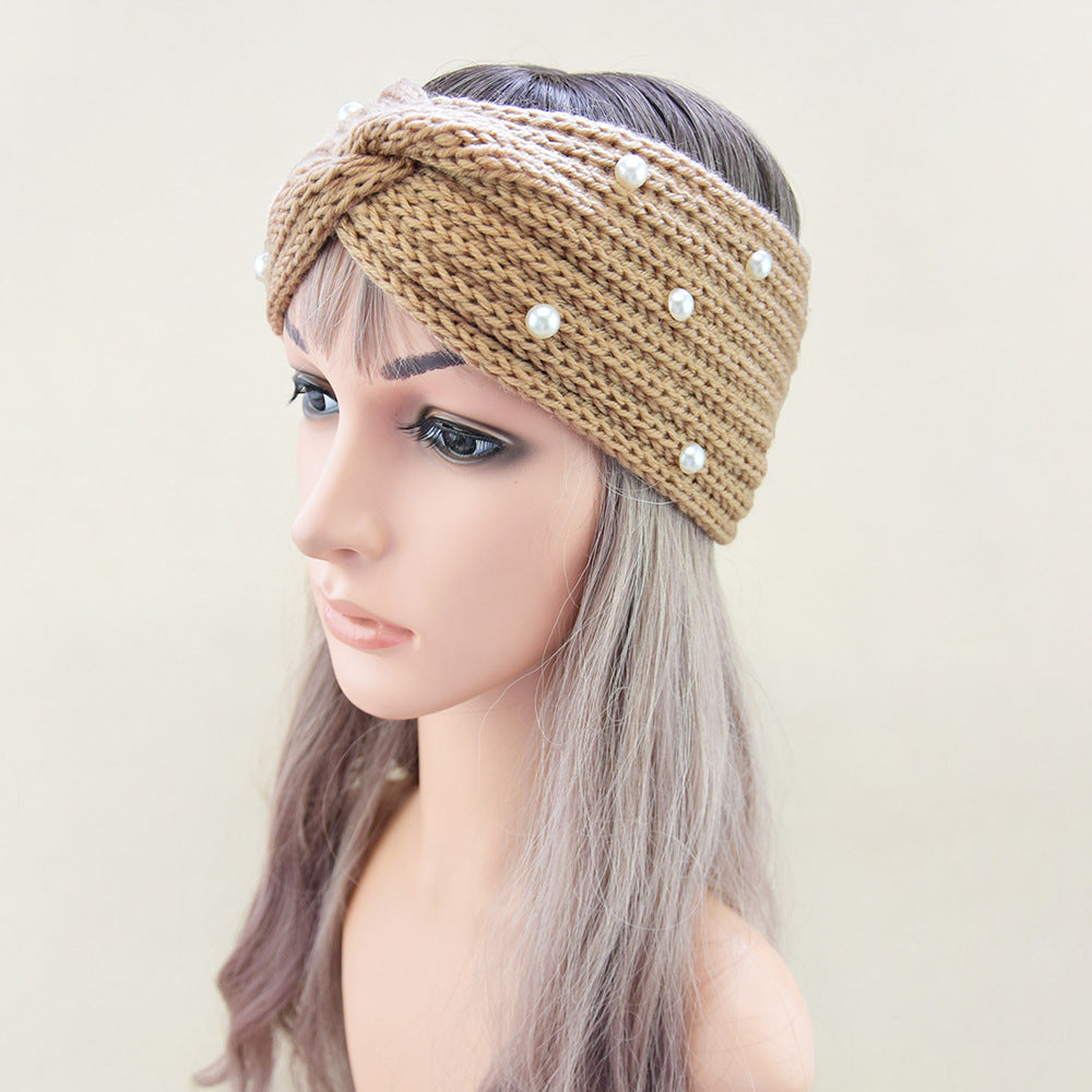 Pearl Dotted Knit Twist Headband - view 13