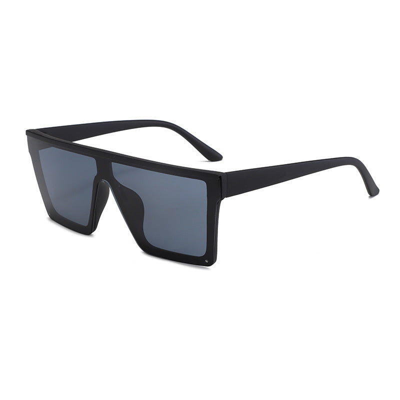 Flat Top Oversized Shield Sunglasses - Color_01