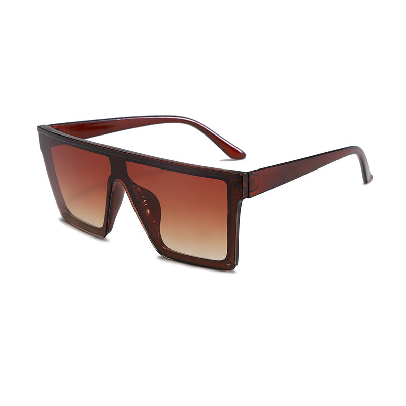 Flat Top Oversized Shield Sunglasses - Color_04