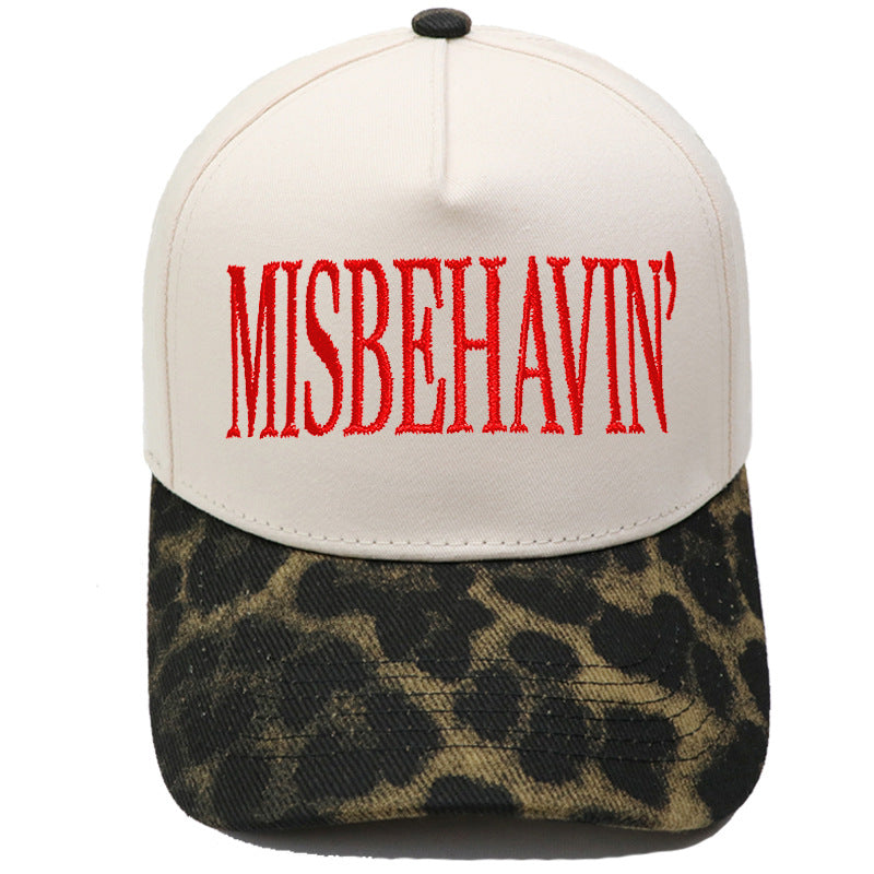 Statement Embroidery Trucker Hat With Contrast Brim - Color_15