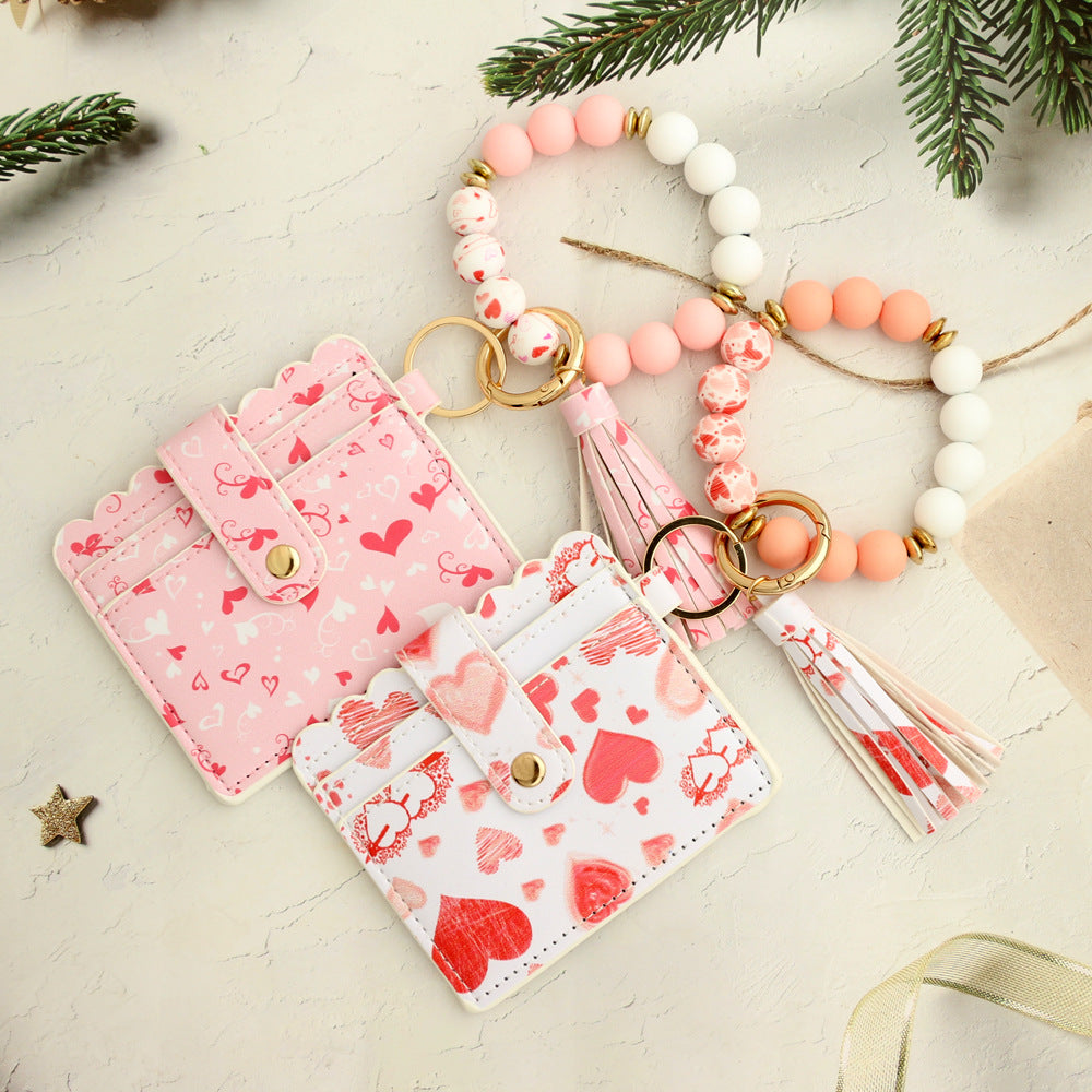 Printed Card Case Wristlet Bangle Keychain - NO-9 - 2